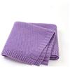Surwin Coperta Bimbo in Maglia per Bambino, Surwin Baby Copertina Neonato Multiuso in Cotone Biologico per Carrozzina Culla Lettino Passeggino (80x100cm,Viola chiaro)