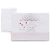 Italbaby 015.3010-0201 completo di lenzuoline ricamate per carrozzina 3 pezzi star rosa