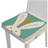 FANSU Cuscino Rialzo da Sedia per Bambini, Fansu Comodo e Facile da Pulire Smontabile Regolabile Cuscino Alzasedia per Seggioloni Cuscino Seduta per Sedia da Giardino (Coniglio,40x40x5cm)