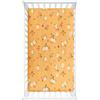 Odot Lenzuolo con angoli Lenzuola Carrozzina Neonato, Fiori Motivo Bambino Cotone Coprimaterasso, Lenzuola per Culla Babybay (Arancione,80x160 cm)