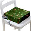 FANSU Rialzo da Sedia per Bambini Stampa di Farfalla Comodo e Smontabile Cuscino Seduta per Sedia Cuscino Alzasedia con Cinghie Lavabile per Seggioloni Alza Sedia (Verde scuro,40x40x10cm)