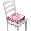 FANSU Rialzo da Sedia per Bambini, Cartone Animato Gatto Comodo e Smontabile Cuscino Seduta per Sedia Cuscino Alzasedia con Cinghie Lavabile per Seggioloni Alza Sedia (32x32x8cm,Rosa 3)