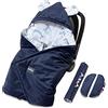 Bellochi Growing in style Bellochi, coperta universale per ovetto e seggiolino auto, in cotone e velluto, adatta ad esempio per Maxi-Cosi, Romani, Cybex - Verne