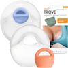 Boon Trove - Tiralatte manuale in silicone, per tenere le mani libere, con custodia da viaggio, 2 pezzi
