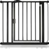 Safetots Cancelletto per Scale a Pressione con Chiusura Automatica, 82,2cm - 89,2cm, Nero Opaco, Cancelletto a Chiusura Automatica per Bambini, Barriera di Sicurezza per Bambini