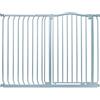 Safetots Cancelletto di Sicurezza Extra Alto con Parte Superiore Incurvata, 125cm - 134cm, Grigio Opaco, Extra Alto con 100cm di Altezza, Montaggio a Pressione per Scale, Barriera di Sicurezza