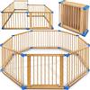 KIDUKU® XXL Box per Bambini Barriera di sicurezza di 7,2 metri, pieghevole e porta inclusa, composto da 8 Elementi, formabile individualmente recinto di sicurezza (Blu)