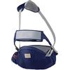 SONARIN Multifunzionale Traspirante Hipseat Marsupio,Ergonomico Marsupio Neonati Supporto del Sedile Portantina Bebè Seggiolino con Cintura di Sicurezza & Tracolla per 3-36 Mesi(Blu)