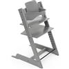 Stokke Seggiolone Tripp Trapp di Stokke, Storm Grey - Include Sedia + Baby Set 2 per bambini tra 6-36 mesi - Regolabile, Ergonomico e Facile da pulire