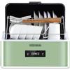 RKYRRKI Mini lavastoviglie Slimline lavastoviglie automatica per uso domestico piccola lavastoviglie 6 tipi di programmi di lavaggio 72 ℃ disinfezione ad alta temperatura 35 min lavaggio rapido (colore: verde