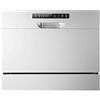 RKYRRKI Lavastoviglie da tavolo da 1250 W per 4-6 persone, lavastoviglie da incasso da cucina, pulizia rapida, efficienza energetica, stoviglie asciutte-220V