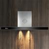 Gurari Cappa da Parete GCH 462 is 9 Prime in Acciaio Inox con pannello in Vetro Nero con Tubo di Scarico, Cappa da Cucina 90 cm Aspirazione 1000 m³/h, LED, Touch Control + Telecomando