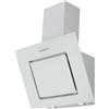 Respekta Cappa cucina inclinata con spazio per la testa | Cappa cucina verticale 60 cm | Scocca in metallo con vetro bianco | Funzione di scarico e ricircolo | CH22010WBZ | B | 54 - 62 dB