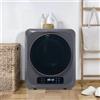 LARFOEK Mini asciugatrice da 3 kg, con 6 programmi, 850 W, LED touch screen da parete, 6 funzioni e protezione da surriscaldamento, grigio (grigio A)