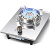 Nuovo Piano Cottura a Gas Piano Cottura a Gas da banco/fornello Singolo Incorporato ， Bruciatore ad Anello a Fuoco feroce a Nove cavità da 7,0 KW ， con Controllo della Temperatura