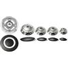 Franza Foster - Kit 5 bruciatori Originali Sabaf completi di piattelli spartifiamma Opachi 4 fuochi + tripla corona per cucina piano cottura 5 fuochi - Made in Italy - FO05/1