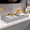 LLZJDDPLY Copri Piano Cottura, Copri Piano Induzione, Coperchio Piano Cottura A 3 Lati, per Fornelli a Gas o Elettrici per Roulotte(Gray,80x48x9.5cm/31x19x3.7in)