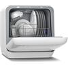 Klarstein Mini Lavastoviglie Aquatica - Lavastoviglie da Tavolo Compatta, 2 Coperti, 3 Programmi, Serbatoio 5L, Senza Installazione, Silenziosa 58dB, Portatile per Casa & Campeggio