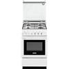 De'Longhi Cucina a gas con forno elettrico, N°4 Fuochi, 50x50 cm, colore Bianco SEW 554 N ED