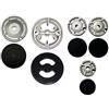 Franza Hotpoint Ariston - Kit 5 bruciatori completi di piattelli spartifiamma 4 fuochi + tripla corona per cucina piano cottura 5 fuochi - Made in Italy - AR08