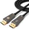 Techly 104035 Cavo Ottico Attivo DisplayPort 1.4 Active Optical Cable 8K@60Hz 32.4 Gbps Connettori a Scatto 20m Nero