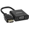 VulTech SN21707 Adattatore HDMI Maschio a VGA Femmina 1080p 60Hz Full HD con Audio - Compatibile PC, Chromebook, Raspberry Pi, Xbox, Proiettore, Monitor