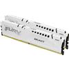 Kingston FURY Beast Bianco DDR5 32GB (2x16GB) 6000MT/s CL30 DIMM Memoria Gaming per Computer Fissi Kit da 2 AMD EXPO e Intel XMP - KF560C30BWEK2-32