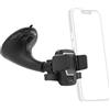 Hama Supporto per telefono auto Easy Snap (per smartphone con una larghezza di 5,5-8,5 cm, supporto a ventosa, girevole a 360°) Nero