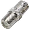 supmory Adattatore connettore F a BNC, adattatore coassiale da BNC femmina a F femmina, 75 Ohm confezione da 2