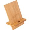 LANCHEN Bamboo Universale Supporto per Smartphone e Tablet, con Foro di Ricarica, per Tutti i Telefoni Cellulari da 4-10 Pollici, Ideale per Uso con Face ID, per Guardare Video e per il Desktop