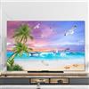 Hixingo Copertura Antipolvere per TV, Motivo Paesaggio 3D Copri Televisore 32-80inch Copertura Televisore Cover TV Elastica Copri TV Protezione TV Universale (32inch,Oceano blu A)
