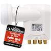 RED OPTICUM LOP 04H Octo LNB I LNB digitale a 8 vie con figura di rumore di soli 0,1 dB e Protezione dalle intemperie estendibile I Full HD - 3D - UHD - 4K Ready I Sat-LNB per 8 partecipanti