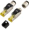 SeKi 2 connettori di rete RJ45 CAT 8.1 senza attrezzi in alloggiamento in metallo, adatti per cavi di posa e cavi patch; connettori LAN per cavi di rete compatibili con CAT5, CAT7, CAT6a, DSL
