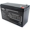 Mach Power Batteria al Piombo AGM 12V 9Ah Ricaricabile, Attacchi Faston F2 6,3mm, ideale per Gruppi di Continuità UPS, Sistemi di Emergenza, Allarme, Videosorveglianza, UPS-B912