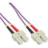InLine 21437 Cavo Bretella Fibra Ottica Duplex, SC/SC, 50/125µm, OM4, 1M Nero