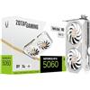 ZOTAC Gaming GeForce RTX 5060 Twin Edge OC White Edition DLSS 4 8GB GDDR7 128-bit 28 Gbps PCIE 5.0 Scheda grafica da gioco, SFF-Ready Compact Card, ZT-B50600Q-10M
