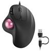 Nulea Mouse trackball M509 cablato, design ergonomico, facile controllo del pollice, tracciamento preciso e fluido, interfaccia 2 in 1 (tipo A & Tipo C), compatibile con PC, laptop, Mac, Windows.
