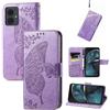 JIUNINE Custodia a Libro in Pelle per Motorola Moto G14, Viola