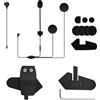 Spovii Accessori Interfono Moto H9 - Set di Microfono e Altoparlanti per Casco con Kit di Montaggio - Due Tipi di Microfono Inclusi