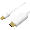 LogiLink CV0123 ADAPTADOR DE CABLE DE VÍDEO 2 M MINI DISPLAYPORT HDMI TIPO A (ESTÁNDAR) BLANCO