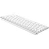 Housoutil Tastiera Wireless e Portatile in Abs Bianco per Computer Layout Ebraico, Design Ultrasottile e Silenzioso per Ambienti di Lavoro Silenziosi