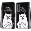 Mo-Somnus Cover per Samsung Galaxy A9 2018 / A9s, Custodia in PU Pelle Magnetica Libro Flip Caso Antiurto Portafoglio [Supporto Stand] con Porta Carte e Cinturino da Polso Wallet Case (Gatto 5)
