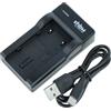 vhbw caricatore USB-C compatibile con JVC GC-PX10EU, DR-D818, GC-PX100BEU, GC-PX100, GC-PX10 camera + cavo USB-C + LED