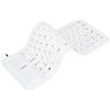 Elprico Tastiera in Silicone Arrotolata, Impermeabile, Polvere, Silenziosa, Morbida, Confortevole, Portatile, Leggera, Tastiera Cablata USB per PC, Pieghevole e Riempibile in Sacchetto, (WHITE)