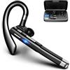 Hsility Auricolari Bluetooth con microfono 500 ore di standby con custodia di ricarica a LED, microfono girevole a 270 gradi con controllo touch a mani libere e versione Bluetooth 5.1