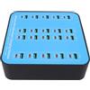 VELATEMOR Stazione di Ricarica USB, Stazione di Ricarica USB Multipla da 40 Porte 400W, Caricatore USB PD Multi Porte, per Smartphone Tablet Laptop (Spina europea)