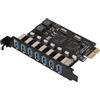 Dpofirs Scheda di Espansione da PCI E a USB 3.0 a 7 Porte, Scheda Aggiuntiva USB PCI Express, Scheda di Espansione PCI Express Convertitore Interno per XP 7 8 8.1 10
