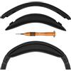 GEEKRIA Cuscinetto per fascia da Geekria in pelle proteica compatibile con Bose SoundLink AE2, QC25 (non adatto a Bose AE2) Cuffie, parte di riparazione della fascia di ricambio (Nero)
