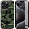 Tumundosmartphone Cover Silicone Compatibile Con IPHONE 15 Pro (6.1) Disegno Mimetico Disegni