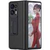 TECSHINE Custodia per Oppo Find N2 5G, Custodia per Cellulare, Cover per Telefono in Pelle per Oppo Find N 2 -Nero